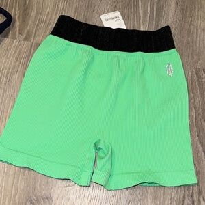Free people Green Shorts with Black Waistband M/L